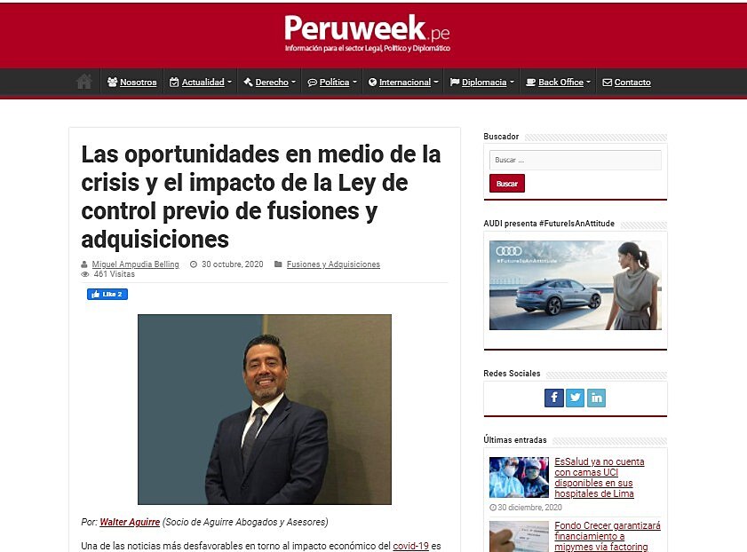 Las oportunidades en medio de la crisis y el impacto de la Ley de control previo de fusiones y adquisiciones